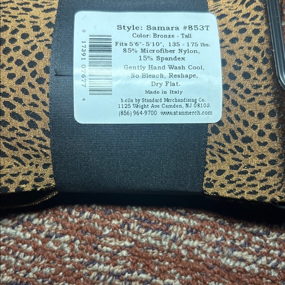 B. ELLA luxury Microfiber Tights in Brown and Black animal print cheetah print - Picture 2 of 7
